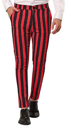 PODOLIXIA Hose Herren Lang Sommerhosen Gestreifte Hose Freizeithosen Stylische Jogginghose Leisure für Männer Regular Fit Straight Leg Bequem Lange Sporthosen