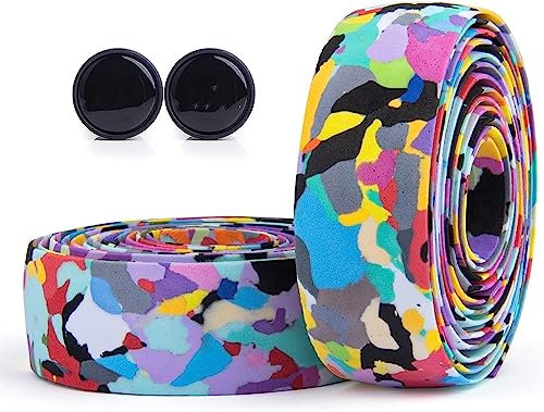 ORLOVA Lenkerband, Rennrad-Lenkerband, Bequeme Straße mit Stoßdämpfung, Rutschfester Angelruten-Dead-Fly-Lenker mit Fahrradzubehör for Rennräder (Farbe: Blau) (Farbe: Blau) (Color : Camouflage)