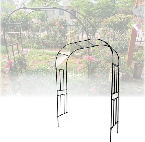 120-320cm Arco per Piante Rampicanti Metallo Arco per Rose Decorazione da Giardino Altezza 240cm Padiglione da Giardino Installazione Cornice(200x240cm/6.6x7.9ft)