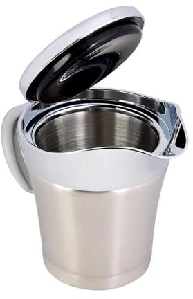 Séparateur de Graisse Saucière en acier inoxydable à double paroi isolée thermiquement, pot à sauce, pichet de service de restaurant, idéal for la sauce à la crème anglaise et à la sauce pour Vinaigre