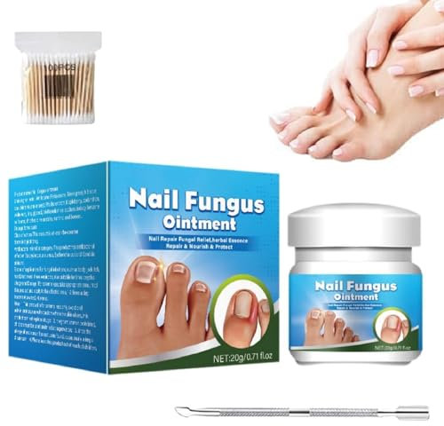 Pommade À Guérison Rapide Pour Les Champignons Des Ongles, Formule Naturelle Pour Les Ongles Endommagés, Fissurés Ou Décolorés, Renforce Et Restaure L'apparence (1pcs)