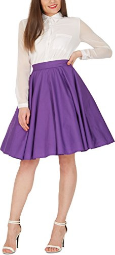 BlackButterfly Vintage Rockabilly Estilo De Los 50 Falda Acampanada (Índigo, 4XL)