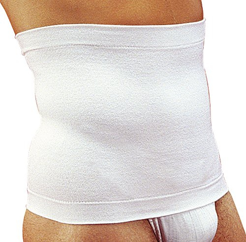MANIFATTURA BERNINA Sana 5511031 (Größe 3 weiß) - Bauchband figurformend elastische Bauchbandage Taillenband aus Baumwolle Höhe 31 cm