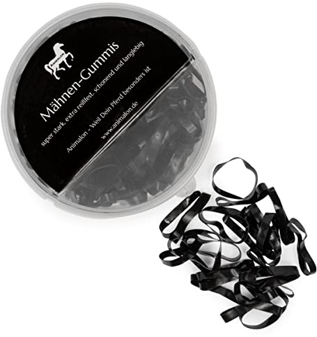 Animalon - Elastici per criniera in silicone, per acconciature di cavalli, delicati e anti-strappo