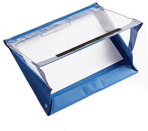 Paperdry - Porte-bloc A4 format paysage - étanche/PVC épais/avec agent résistant au froid - garantie 18 mois - bleu