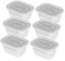 Rotho Set di 6 scatole per congelatore da 0,25 l con coperchio, plastica (PP) senza BPA, trasparenti, 6 x 0,25 l (11,2 x 7,8 x 5,9 cm)
