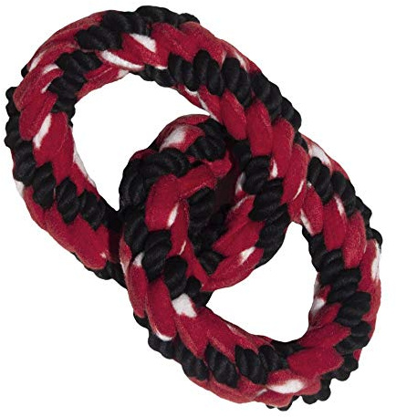 KONG Signature Rope Tug Dog Toy | Durable Double Ring Design for Tugging and Fetch | Strong Rope Toy for Chewing and Interactive Play | Ideal for Medium and Large Dogs | Promotes Active Exercise