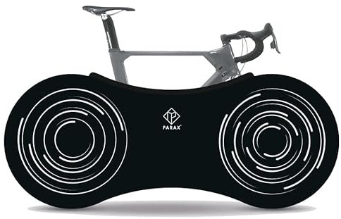 PARAX x VELO SOCK Indoor Fahrradschutzhülle Fahrradabdeckung zur Lagerung - um Böden und Wände SCHMUTZFREI zu halten - Passt für 99% Aller Erwachsenen-Fahrräder - Schwarz