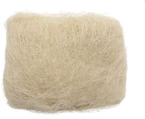 Decorazione in sisal, ca. 14 x 18 cm, erba pasquale decorativa, in fibra di sisal, fai da te, colore: bianco