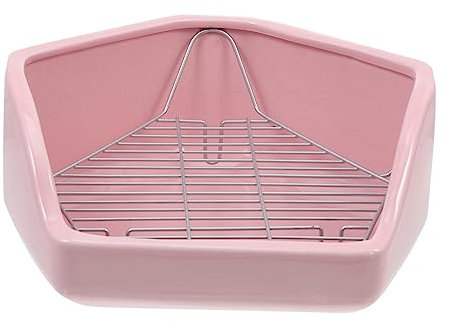 FRCOLOR Kaninchentoilette Hamster Toilette hasentoilette Töpfchen für Kleintiere dreieckiger Töpfchentrainer extra großes Tablett Haustier-Trainingstoilette übergroße Anti- -Toilette