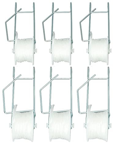 Verdant Touch Lot de 6 crochets de support pour tomate, serre, tomate, rouleau de tomate, kit de support pour tomate cerise, ligne de 15 m