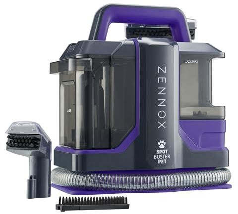 Zennox Spot Buster Pet Carpet Cleaner 750W with Long Hose & 1.8L Tank | Portable & Compact Powerful Carpet Cleaning Tool for Spills, Stains, Refreshing Upholstery, Carpets, Stairs, Car Interiors