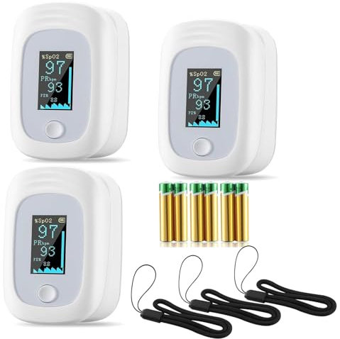 Bestyks Pulsoximeter, SauerstoffsäTtigung MessgeräT Finger, Pulsoximeter Fingeroximeter für Die Messung Des Pulses Und Der SauerstoffsäTtigung Am Finger (Spo2)