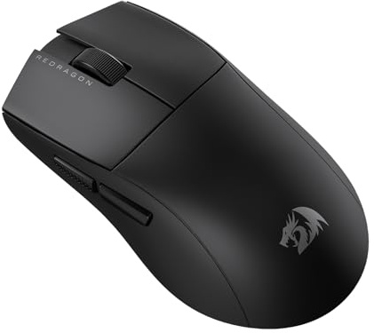 Redragon M916 LIT Kabellose Gaming Maus, 49G Ultra-Light 8K DPI Maus mit ergonomischem, natürlichem Griff, voll programmierbare Tasten, Software unterstützt DIY Keybinds & DPI