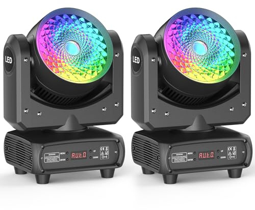 150W Cabeza Movil LED RGBW Wash Beam Luz Focos Moving Head para Discoteca,Club,Bar, Boda (2PCS)