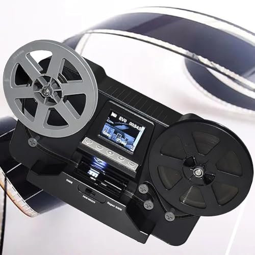 MegLob Scanner De Films À L'ancienne, Film Et Numériseur Numériques avec Écran D'affichage, Convertit 8 Mm Et Super 8 Films en Images JPEG, Scanner De Diapositives Nostalgiques