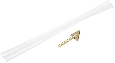 sourcing map 5 Pcs White Plastic Welding Rods 9.5mm x 500mm PE Flat Ribbon Welding Strip with Smoothing Tools for Repairing Water Tanks Forklift Pallets Trash Cans(0.4inch x 20inch)