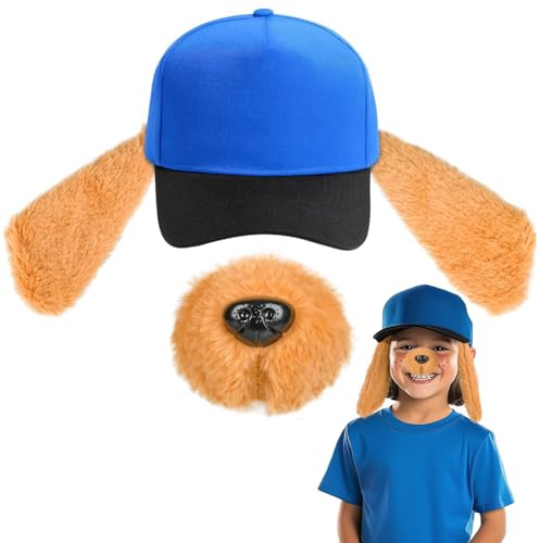 iZoeL Dog Costume Set Boys Girls World Book Day Costumes Kids with Dog Ears Hat Nose - Animal Fancy Dress Children Hero Book Character School Dress Up Book Week Outfit