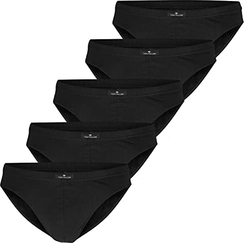 TOM TAILOR Mini Slip da Uomo, Confezione da 5 Pezzi, Confezione da 5 Pezzi, Nero (Black 9000), XL
