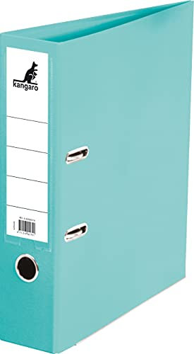 Kangaro PP Kunststoff Ordner 7,5 cm Rückenbreite DIN A4. Farbe Türkis (Ringordner, Aktenordner, Briefordner)