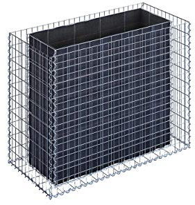 GABIONA | Gabionen-Hochbeet LxHxB: 130 x 100 x 60 cm | Eckiger Steinkorb als Pflanzkübel für den Garten | Maschenweite 5 x 10 cm