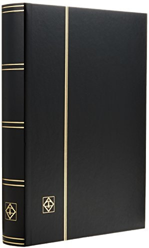 Leuchtturm 321487 Album per Collezionisti di francobolli - Stock-Book Basic - 64 Pagine DIN A4 Nere - Non Imbottito, Nero