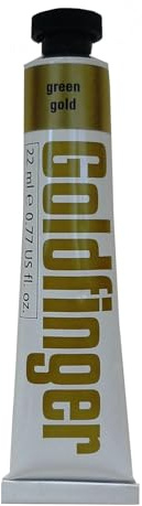 Daler-Rowney Goldfinger Gilding Colours, Aluminium Tube, 0.74oz - 22 ml, Green Gold