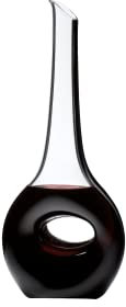 RIEDEL Black Tie Occhio Nero Dekanter, Einzelpackung, klares+schwarzes Kristallglas, handgefertigt