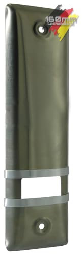 markiso® Rolladengurt Abdeckung aus Edelstahl, Rollladenblenden Montage ohne Gurtausbau, Gurtabdeckung 160mm, Gurtwicklerblende mit Schlitzsystem, 1 Sück