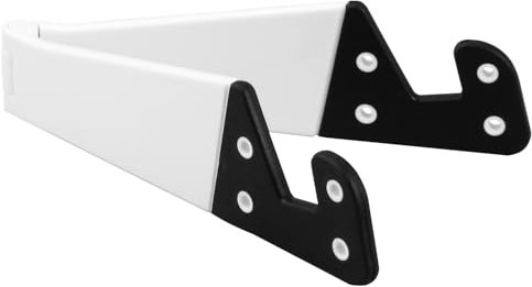 Daffodil IPC410 Adjustable Tablet & Mobile Phone Stand – Foldable Desk Holder for iPhone, iPad, Samsung, Huawei, Universal Smartphones – Portable Office Desktop Mount - White