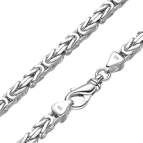 SchmuckForever Königskette 6mm 925 Silber massiv - Länge Wählbar - Collier Halskette oder Armband (22)