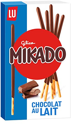 Mikado LU, Palitos de Galleta Crujientes, Cubiertos de Chocolate con Leche, 75 g