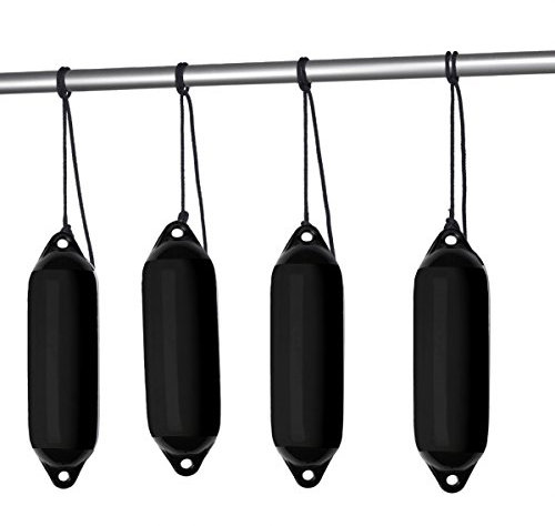 ARBO-INOX Marine Fender Set 4 stück Bootsfender Rammschutz schwarz 150x580 mm