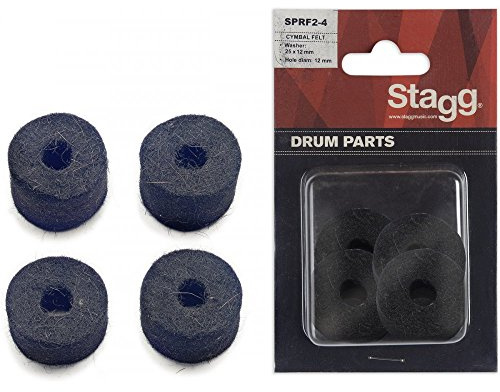 Stagg: Hi-Hat Felts - 4 Pack (25x12mm), für Schlagzeug