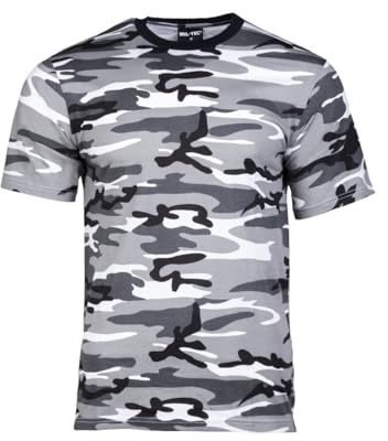 Mil-Tec Tarn T-Shirt Herren • Camouflage T-Shirt aus Baumwolle • BW Camo • Bequemes Kurzarm Army Shirt für Outdoor, Sport oder Freizeit • Bundeswehr Flecktarn-Shirt