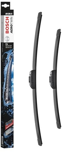 Bosch Balais d'Essuie–Glace Plats Aerotwin Retrofit AR291S, Longueur: 600mm/450mm – 1 Paire de Balais avant