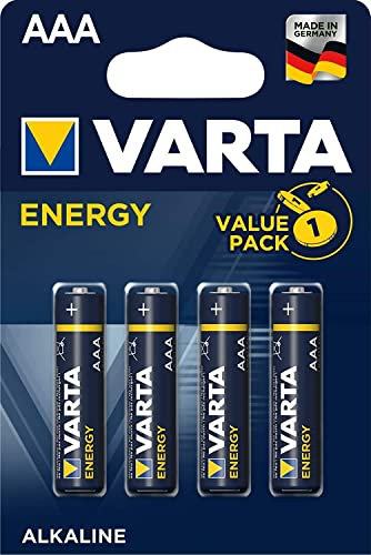 VARTA Energy - 1 Pack de 4 pilas alcalinas AAA
