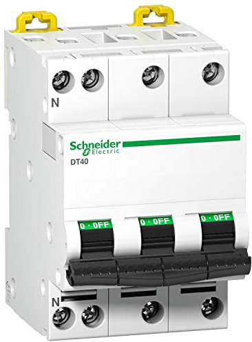 disjoncteur - schneider dt40 - 3 phases + neutre - 32 ampères - courbe c - schneider electric a9n21068