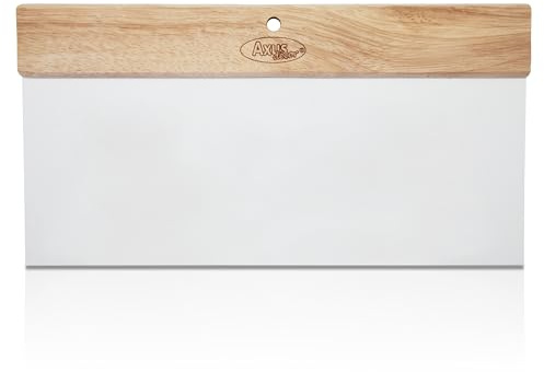 Axus Decor Quick-Fill (Blue Series) Flexible Caulking Blade Beechwood Handle & plastic - Wallpaper Smoother Tool For Professional & DIY Projects, Ideal For Cracks, Smoothing, Wallpapering - 280mm