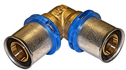 EasyPRESS Pressfitting Winkel 90° DVGW für Mehrschichtverbundrohr u. PE-RT (Pressprofil: TH - Kontur) Winkel 90° in (16 mm)