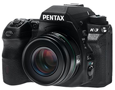 Ricoh Pentax K 3 Fotocamera Digitale SLR, 24 Megapixel, Display LCD da 8,1 cm, Live View, Full HD e Obiettivo 50mm f/1.8, Nero
