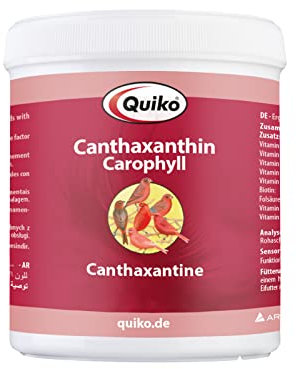 Quiko Canthaxanthin 500g - Carophyll - Ergänzungsfutter für Ziervögel mit Rotfaktor