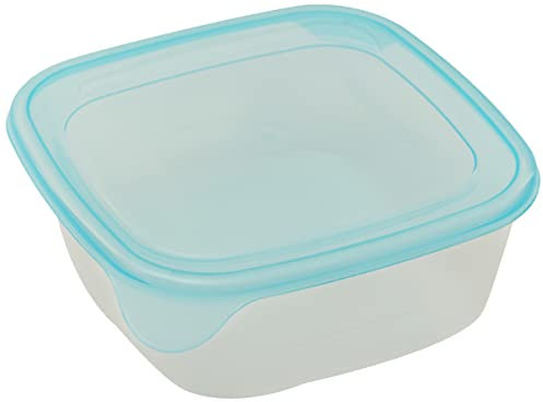 CURVER CU Fresh and Go Set 3-teiliger Becher, Kunststoff, Transparent und Blau, 16 x 16 x 11 cm, 6