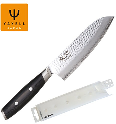 Yaxell Tsuchimon Santokumesser 16,5 cm geschmiedet inkl. PRYMO.de® Klingenschutz