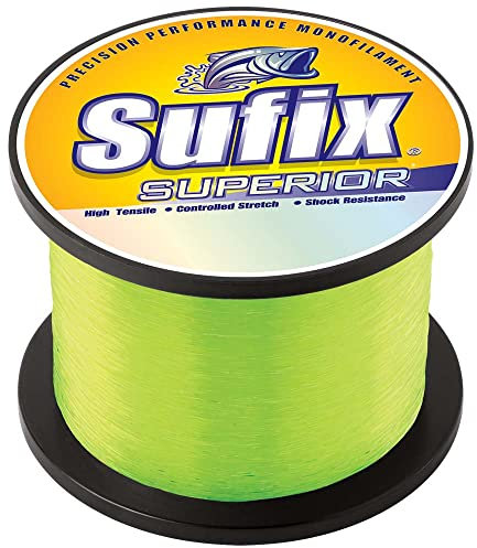 Sufix Superior 1/Hammer, Normalstahl, Spool Größe Angelschnur (gelb, 6-Pound)