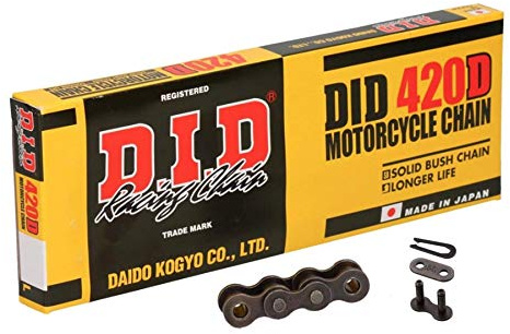 DID 420 D Chain 78 Links (Standard), Open, with Clip Lock