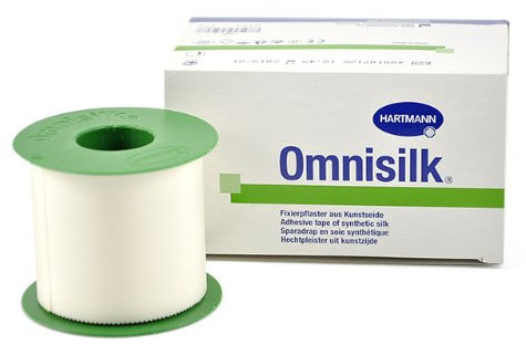 5 Rollen Omnisilk Spulenpflaster-2,5 cm x 9,2 m Rollenpflaster Fixierpflaster