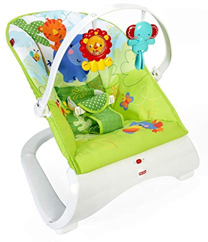 Fisher-Price Seggiolino Sdraietta con Nuovo Design, Arco Giochi Rimuovibile e Rivestimento Lavabile, dai 0+ Mesi, CJJ79