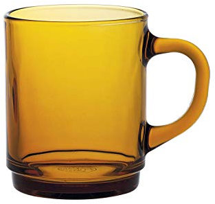 Duralex Set 6 Tazas Vidrio Templado 26cl Apilables, Taza Cocina Resistente para Café Té Desayuno, Uso Diario, Pack Tazas Vidrio Colores Variados Colección Versailles