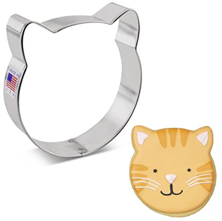 Keksausstecher Katze - Für Plätzchen, Brot, Sandwiches mit Katzengesicht - 10,2 cm - Ausstechformen von Ann Clark USA